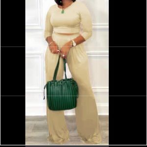 Two-piece pants suit available